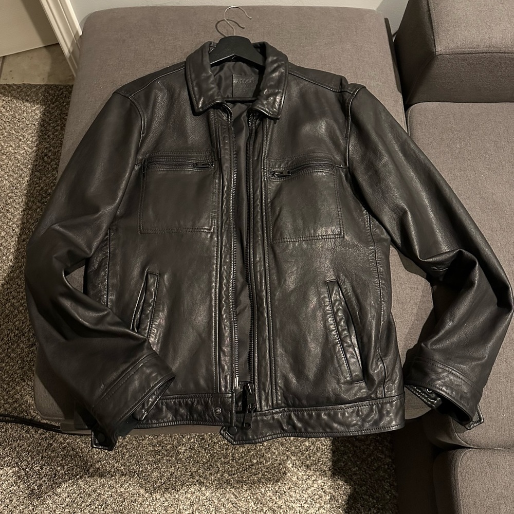 All Saints leather jacket men’s medium